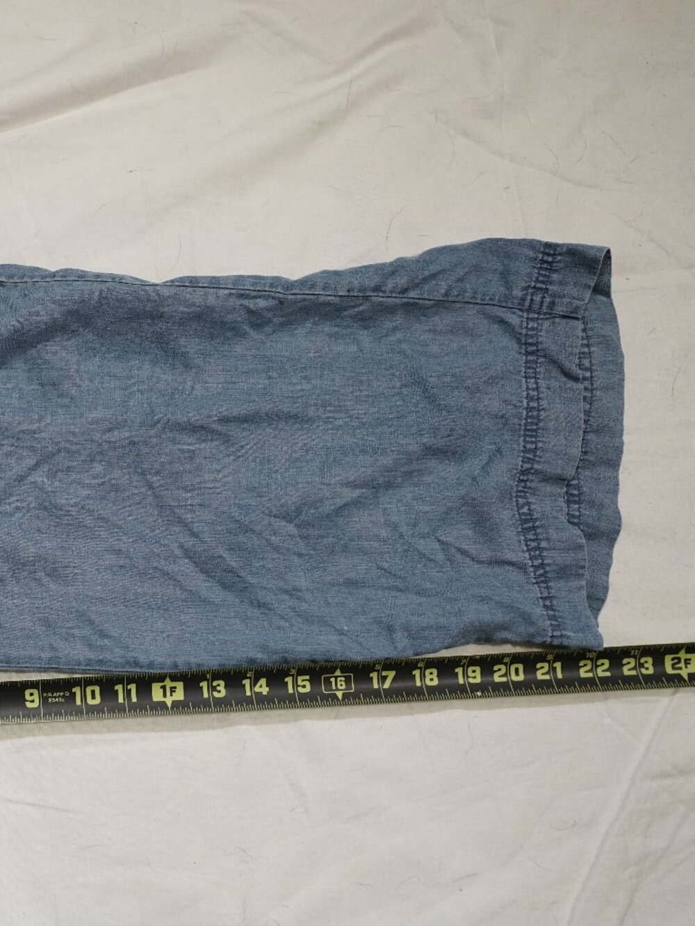 Splendid Lyocell Chambray Pull On Crop Pants L Coastal Grandmother Minimalist - Picture 7 of 7
